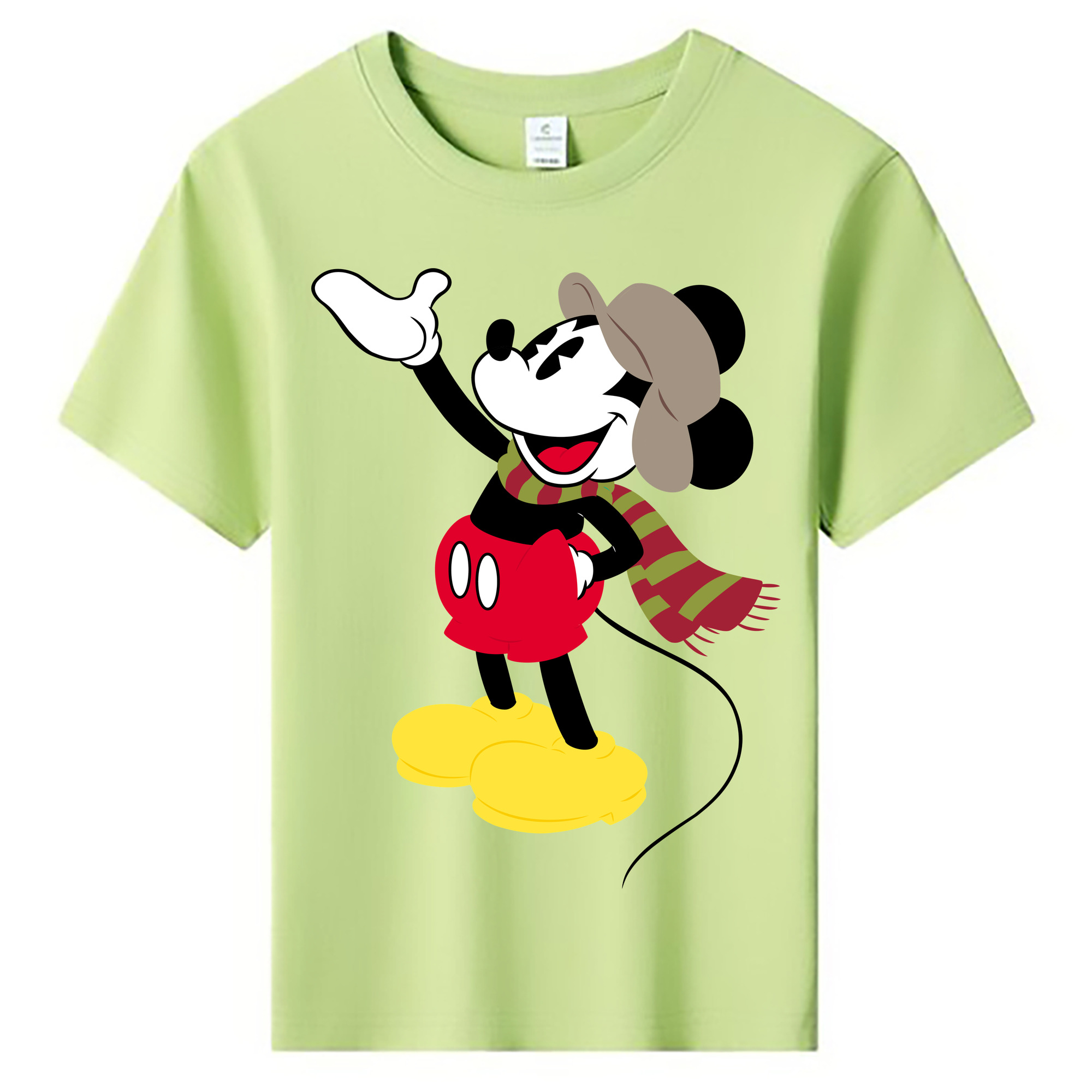 ミッキーマウス Mickey Mouse 綿100％キッズTシャツ（フロントプリント）